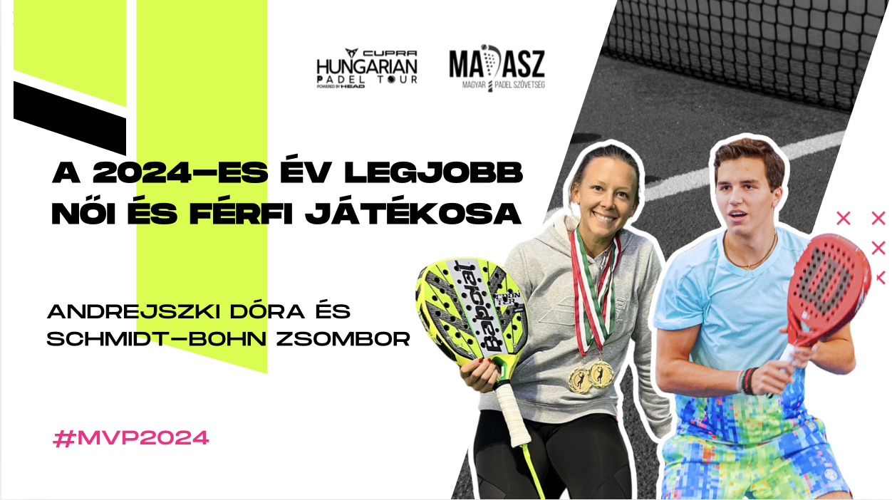 Andrejszki Dóra és Schmidt-Bohn Zsombor a 2024-es év padel játékosai